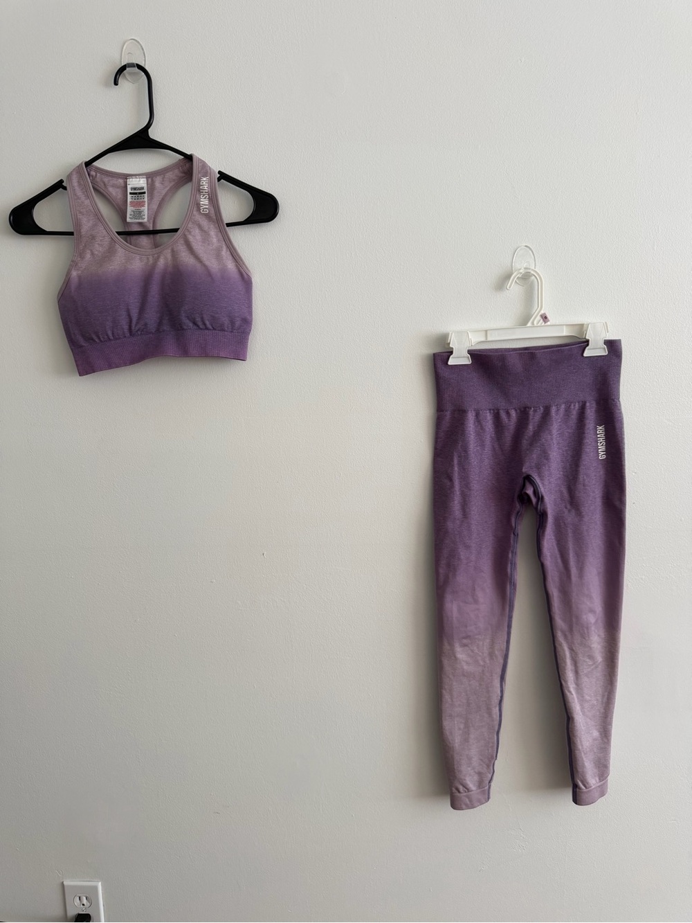 Gymshark Purple Ombre Seamless Leggings & Sports Bra Set